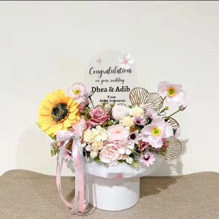 Bloom Box Akrilik Ucapan Wedding Simalungun